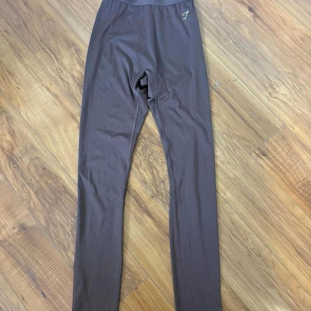 Gymshark Women's XS workout Brown Leggings fitness exercise yoga pilates strappy - Picture 1 of 4